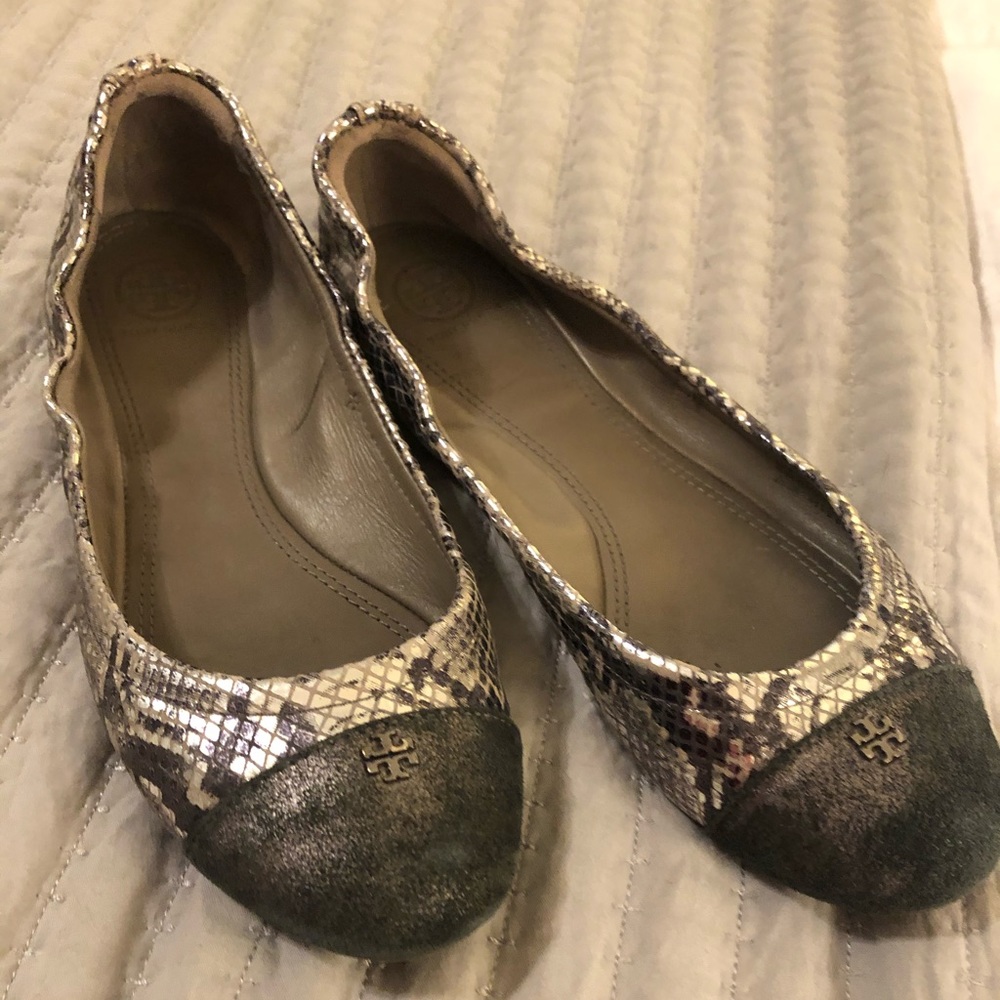 Tory Burch Snakeskin Flat